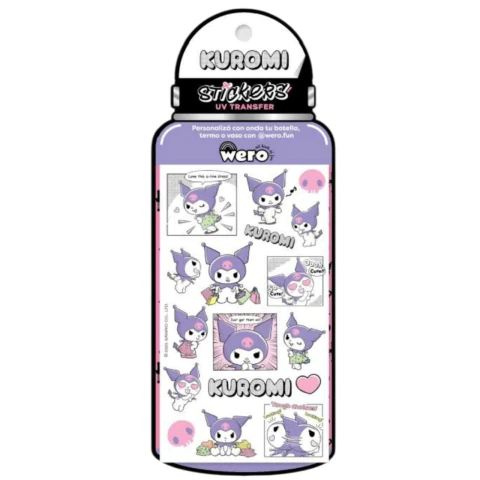 Stickers Wero Kuromi P/ Botella UV Transfer - comprar online