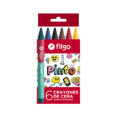 Crayones Filgo Pinto De Cera Caja X6