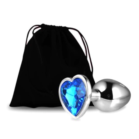Plug Anal P com Cristal em Formato de Coração
