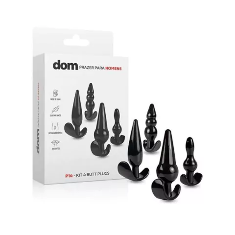 Kit 4 Butt Plugs Para Homens