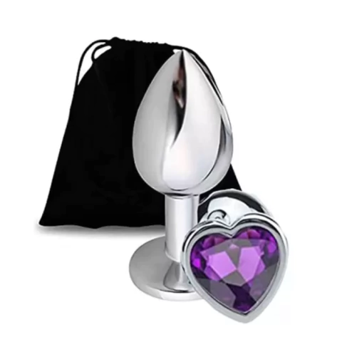Plug Anal G com Cristal em Formato de Coração