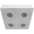 Aplique Plafon Movil Techo Cuadrado 4 Dicro Led 10/4apc Mac