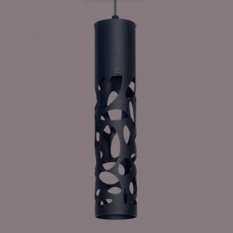 Lampara Colgante 1 Luz Tubo3 Calado Para Led Gu10 Diseño Frx