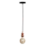Lampara Techo 1 Luz Cobre Brillante Colgante Led Kas