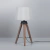 Lampara De Mesa Vintage Rustic Pantalla Blanca Tr Rus Gmg