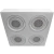 Aplique Plafon Movil Techo Cuadrado 4 Ar111 Led 30/4cap Mac