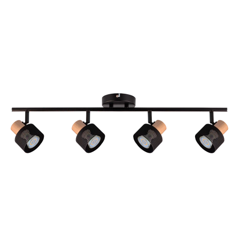 Aplique Cuadruple Madera Led Lampara Liiv Kas