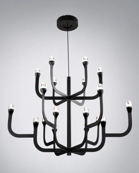 Colgante araña con brazos planos 18 luces led 60w Jey gmg