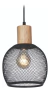 Lampara Colgante Osaka Small Chapa Madera E27 Led Dbr - comprar online