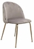 Silla De Comedor Sybil Pana Base Dorada Pack 2u Tribeca