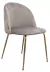Silla De Comedor Sybil Pana Base Dorada Pack 2u Tribeca