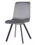 Silla Comedor Cleo Pana Base Negra Pack 4u Tribeca