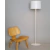 Lampara Pie Color Blanco Diseño Pantalla Living Diseño Imdi