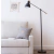 Lampara Pie Living Negro Direccionable Led Francois Prf