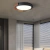 Plafon Circular D Aluminio Negro Y Madera 60cm 56w Abuya Dbr