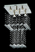 Colgante Grande Lampara 8 Luces Led Cuadrado Magnalum