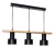 Lampara Colgante BLANCO Chapa Y Madera Tune 3 Luces E27 Led DBR