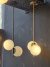 Colgante Lampara Negro 80cm Esfera Vidrio Blanco Chicago wz - comprar online