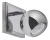 Aplique Pared 1 Luz Baño Moderno Bocha Cromo Led Gu10 Vg