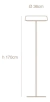 Lampara Pie Diseño Living Blanco Led Calido Charles Imdi - Luminaires