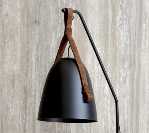 Lampara De Pie Nórdica Cuero 170cm Viking Ogao