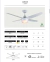 Ventilador De Techo Blanco Con Led 432a Control Remoto Laft en internet