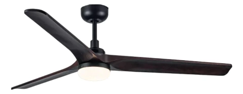 Ventilador De Techo Madera Oscura 530b Control Remoto Laftdren