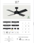 Imagen de Ventilador De Techo Negro 441b Led 24w Control Remoto Laft