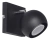 Aplique Pared 1 Luz Baño Moderno Bocha Negro Led Gu10 Vg