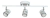 Lampara Aplique Pared Techo Lod 3 Luces Dicro Led Gu10 DBR - comprar online