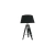 Lampara De Mesa Madera Y Herrajes Pantalla Negra Tr Ng Gmg