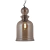 Colgante Ambar Bronce Cilindro Vidrio Led Individual Kas