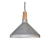 Colgante Lampara 30cm Led Plata Madera Luz Aura Kas