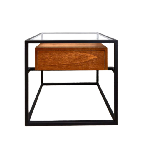 Mesa de Luz Amalfi Estructura Negra Ogao