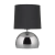 Lampara Mesa Bocha Cromada 1 Luz Pantalla Conica Negra Kas