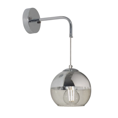 Aplique Suspendido Cromo Bocha Vidrio Eclipse PLG