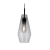Colgante 1 Luz Vidrio Acanalado Transparente Interior Kas