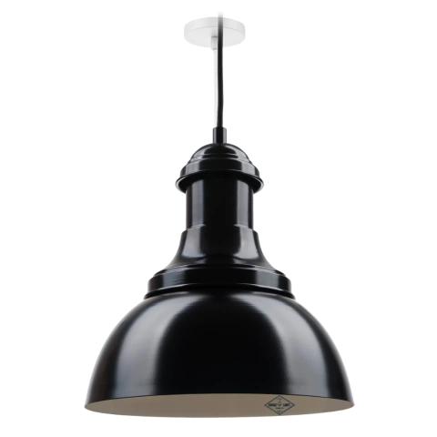 Colgante Negro Lampara Moderna 40cm Industrial Led Ge1 - comprar online