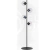 Lampara Pie Negro 4 Tulipas Living Moderna Orbit Prf