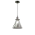 Colgante Conico Retro Vidrio Fume Lampara Gris Living Kas