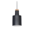 Lampara Recta Negro Madera Colgante 1 Luz Apto Led Kas