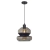 Lampara Individual Cristal Colgante Led Ambar Negro Kas