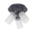 Lampara 3 Luces Negro Plafon Techo Led Moderno Living Kas