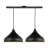 Colgante Doble Gota Negra Techo Lampara Lineal Led Kas