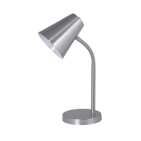 Lampara Conica Plateada Led 1 Luz Living Escritorio Kas