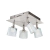 Plafon Cuadrado 4 Lamparas Led Cuadrado Plata Isha Kas