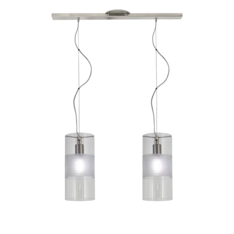 Colgante Cilindro Doble Platil Luz Calida Led Cocina Kas