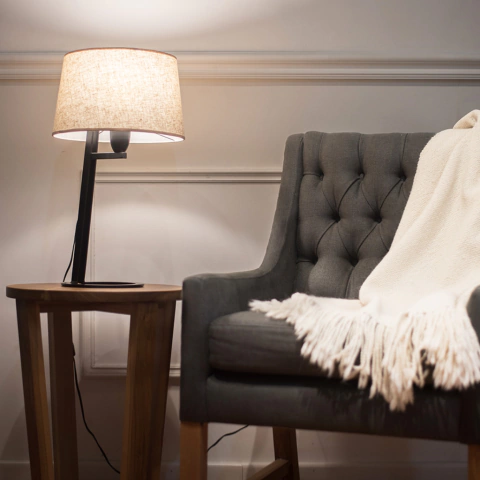 Lampara Mesa Luz Velador Diseno Luz Mullen Manfroni