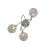 Aplique Plafon Arco 3 Luces G9 380x180 Cc