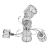 Aplique Plafon Cristal Rey 4 Luces E14 530x220 Cc